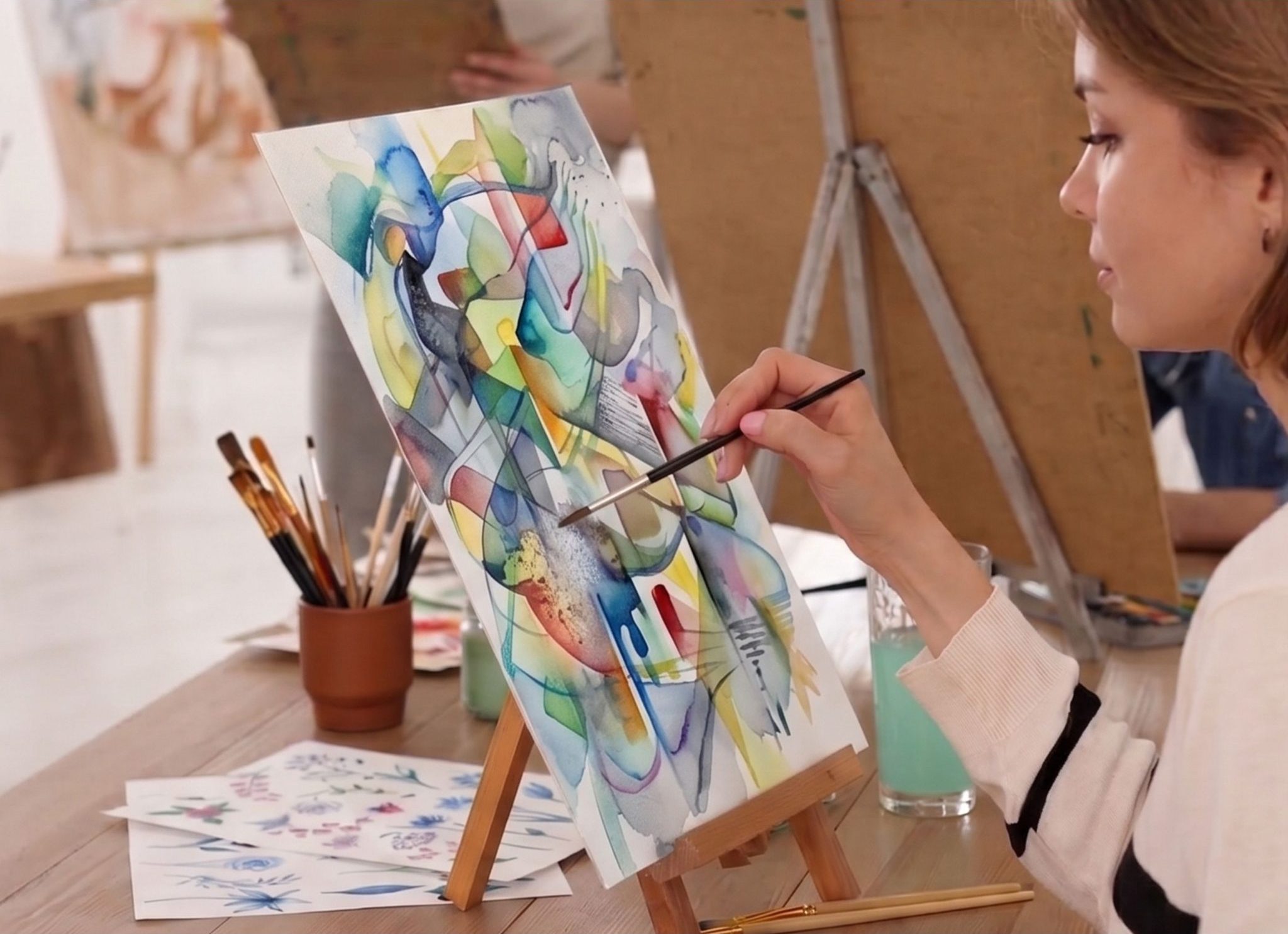 Peinture figurative et abstraite